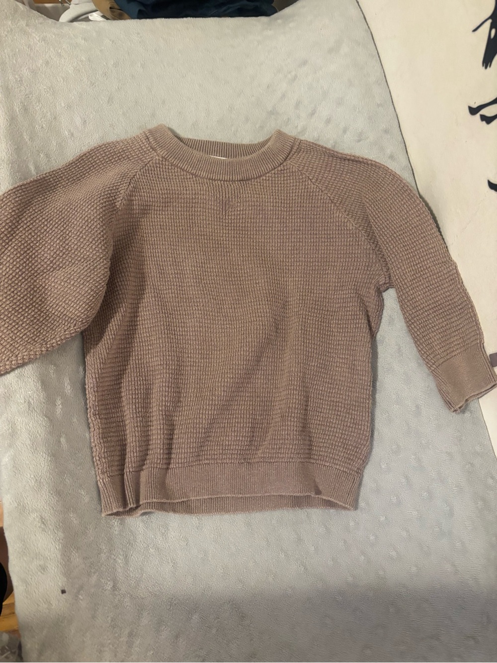 Kids Cozy Knit Sweater in Dusty Mauve